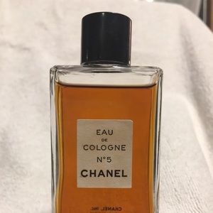Authentic Chanel No5 Cologne Splash bottle.